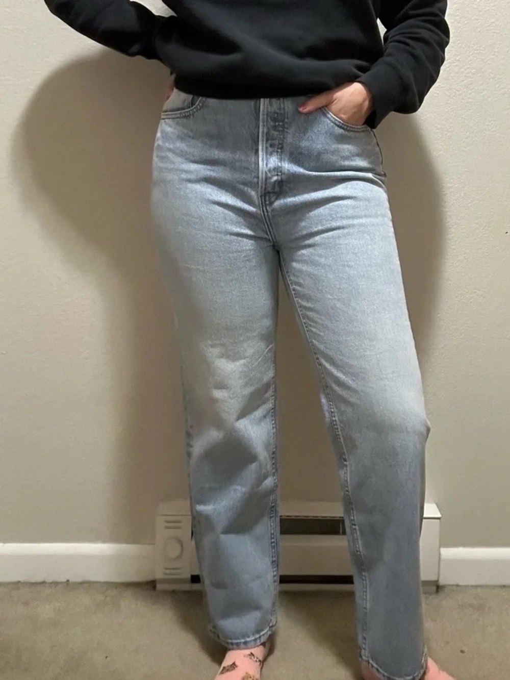 DÔEN Diana Jean Vendôme Wash 30 High Rise Straight Leg 100% Cotton